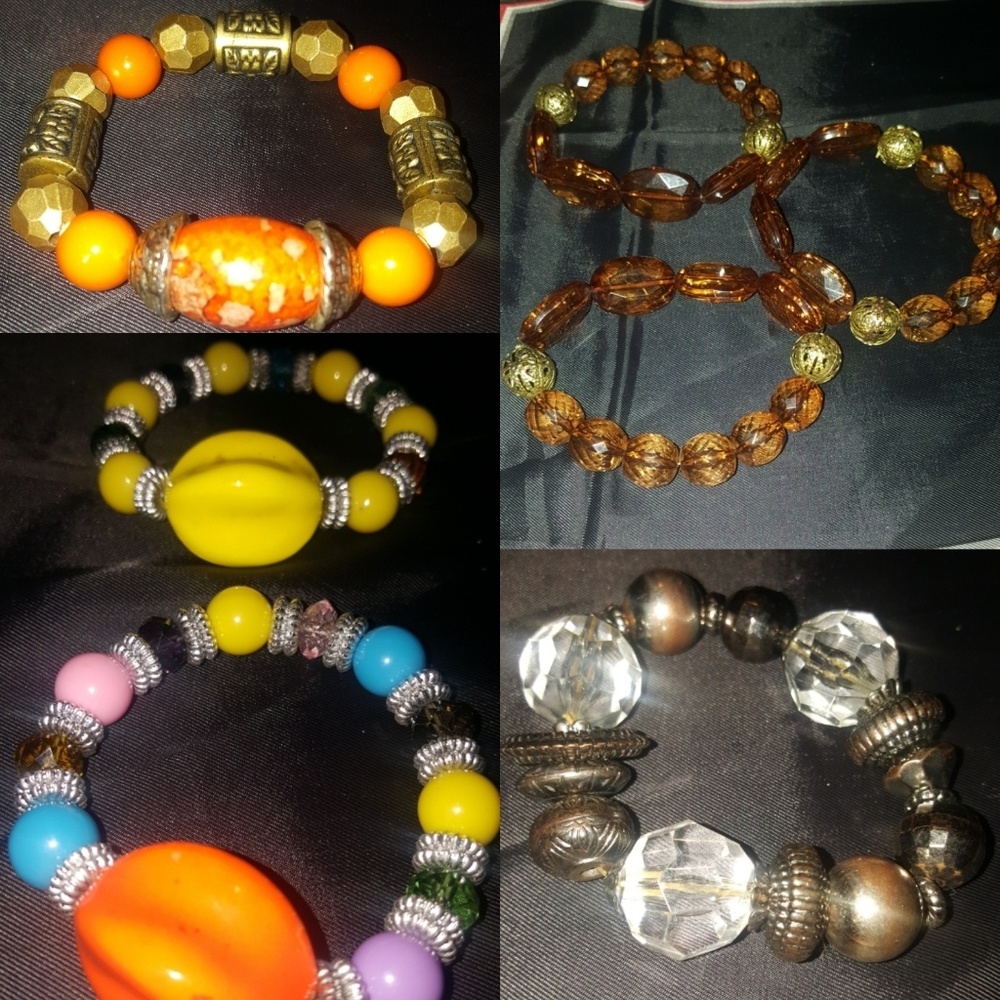 Acrylic beads bracelets